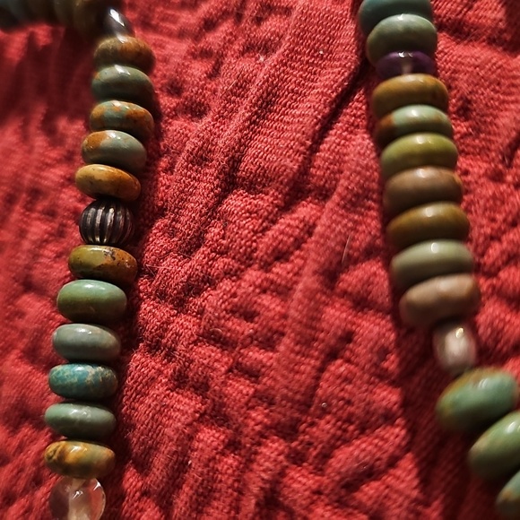 Carolyn Pollack Multicolor Turquoise  Beaded Necklace 18inch/36inch end to end - Picture 3 of 17